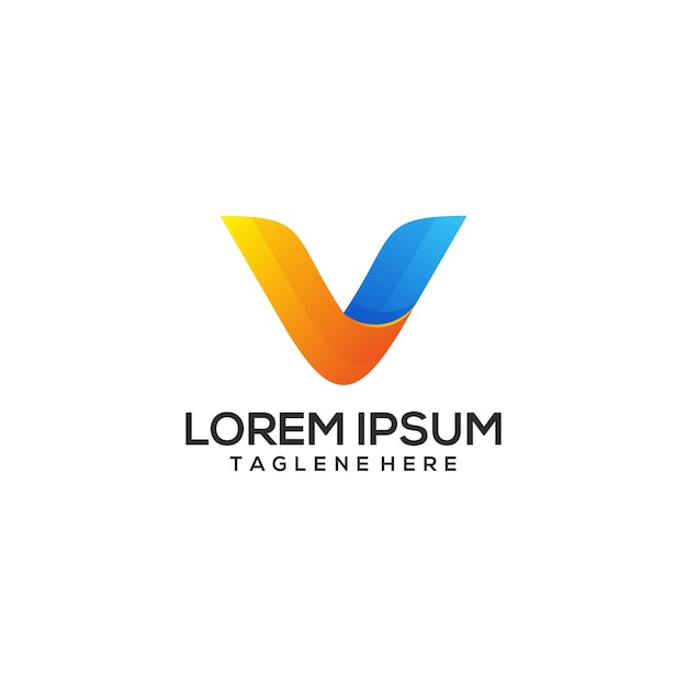 v logo colorfull