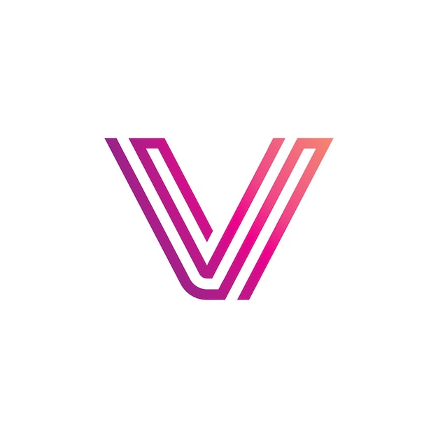 V Logo Design and template Creative V icon initials based Letters in vector