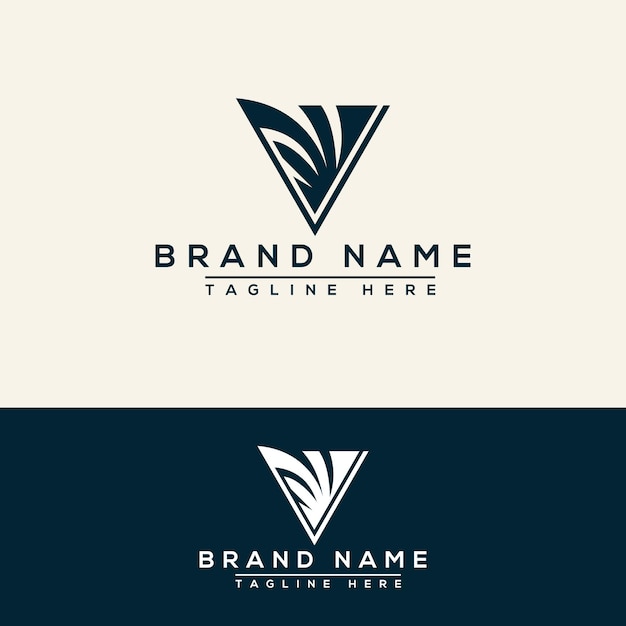 V Logo Design Template Vector Graphic Branding Element.