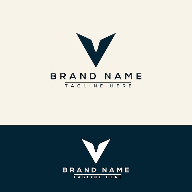 V ロゴ デザイン テンプレート ベクトル グラフィック ブランド要素。
