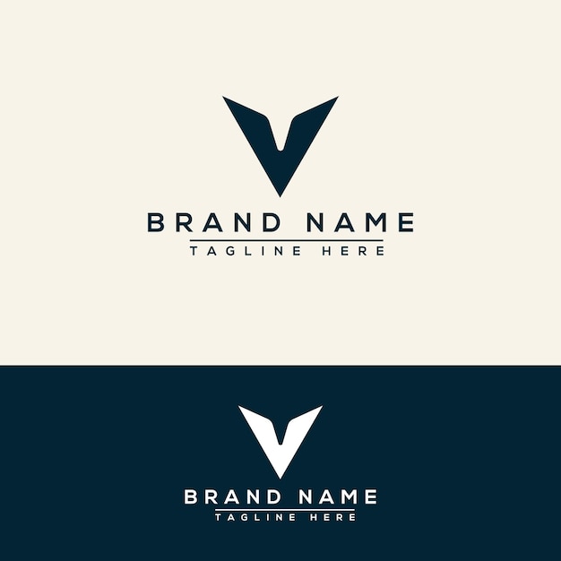 V Logo Design Template Vector Graphic Branding Element.