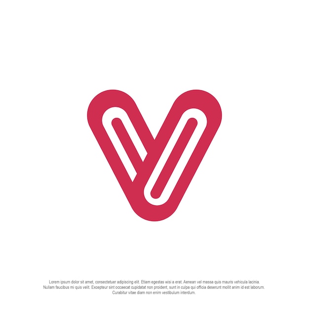 V logo design