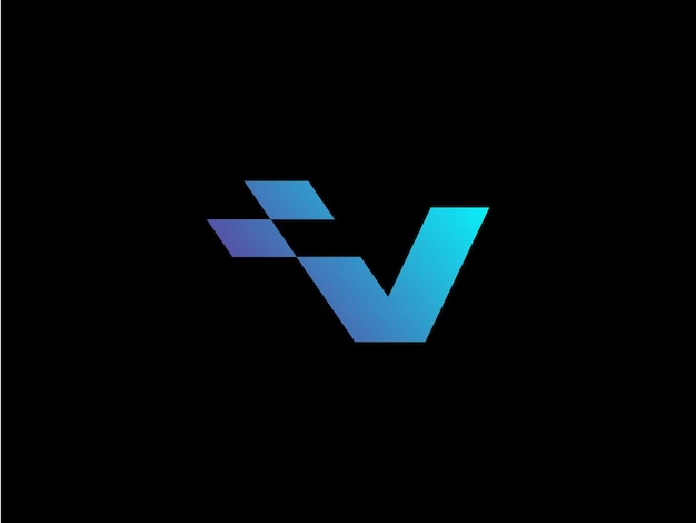 V logo design