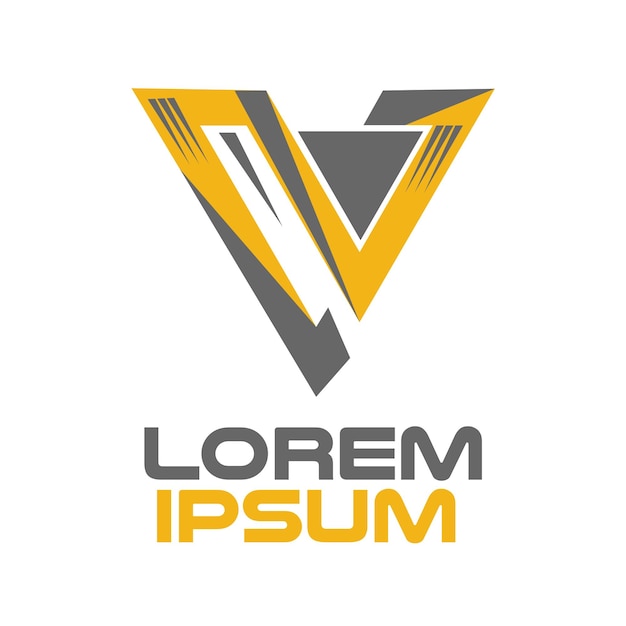 V Logo Letter-elementen