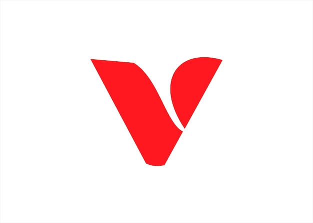 v logo ontwerp modern