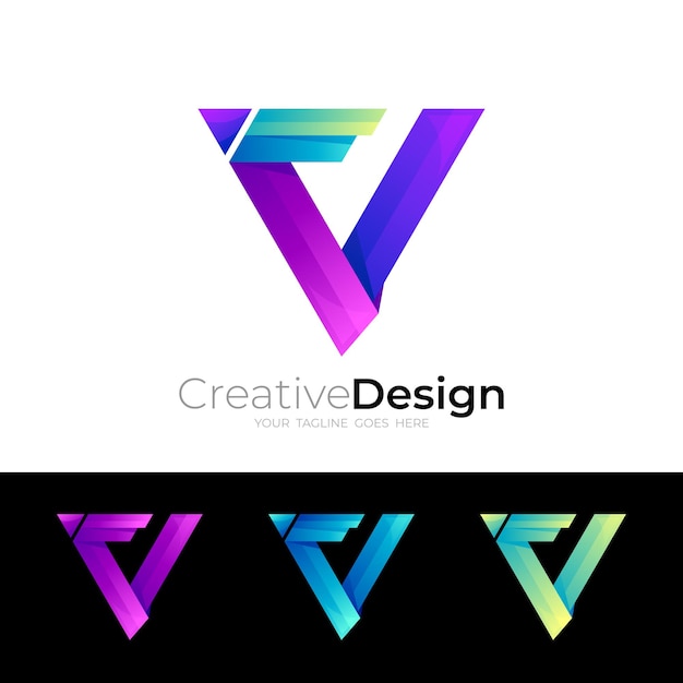 V-logo ontwerp vector, moderne ontwerpsjabloon