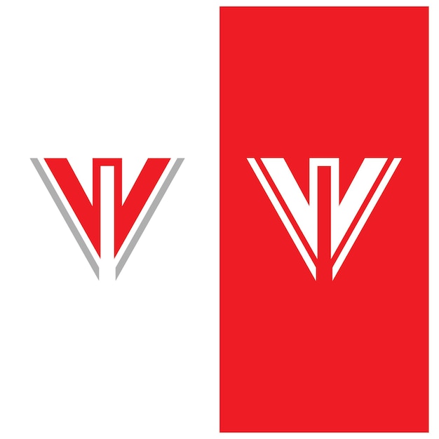 V Logo sjabloon vector eps10