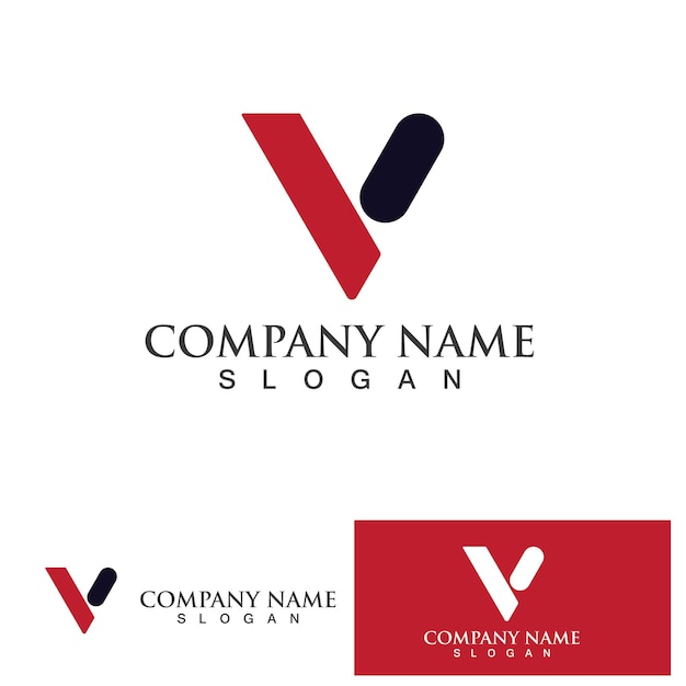 V Logo Template vector icon illustration