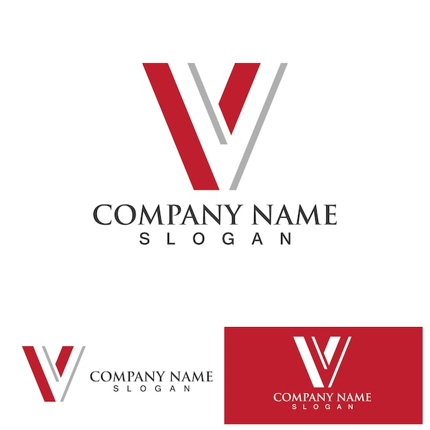 V logo template vector icon illustration