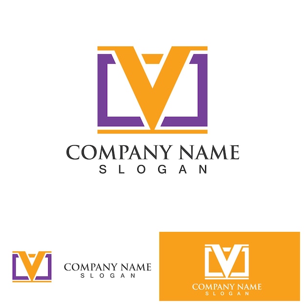V Logo Template vector icon illustration