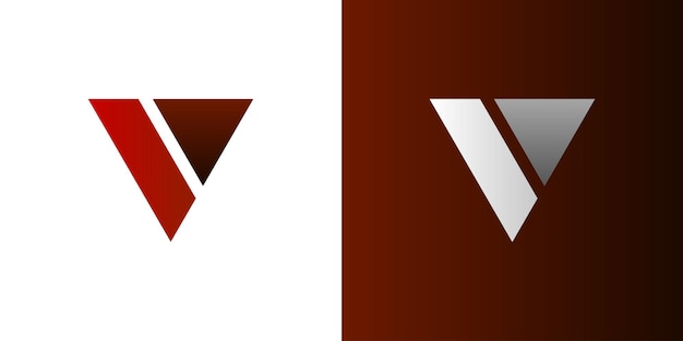 V logo v lettera modello di logo elementi monogramma personale logo elegante vettoriale