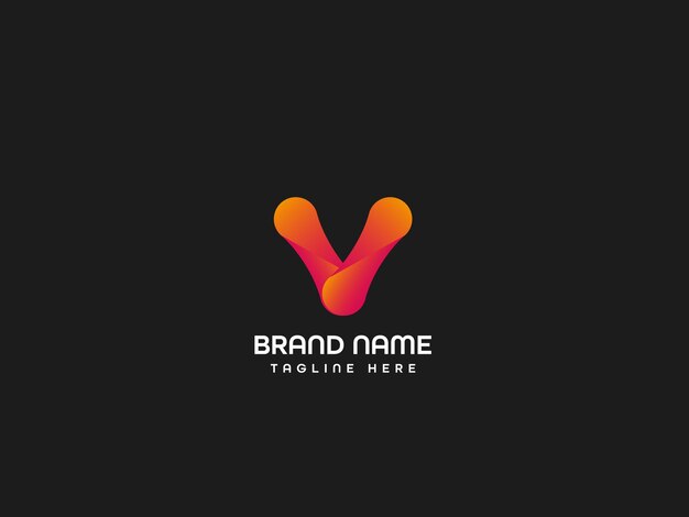 Vector v modern letter logo