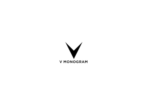 v monogram logo design vector illustration