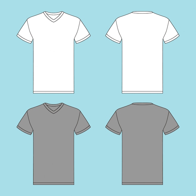 V neck t shirt illustration