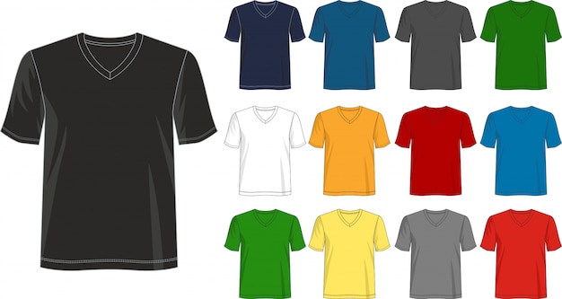 V-neck t shirt template