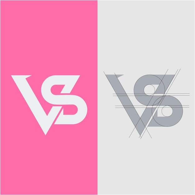 V and S monogram letter logo