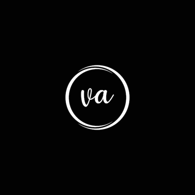 Vector v a simple letter with ring and black background