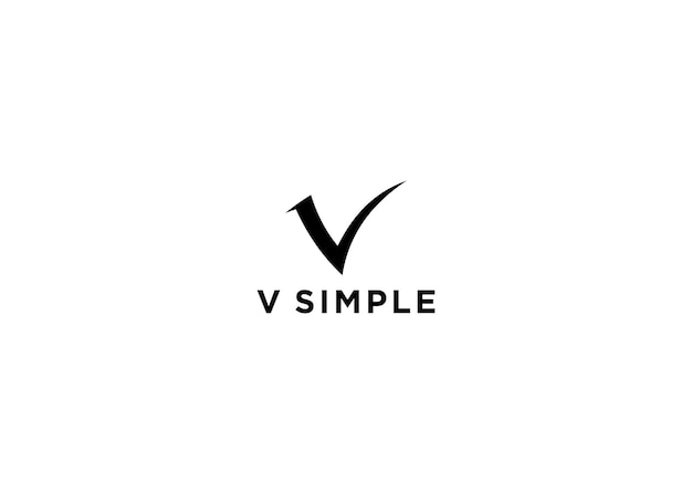 V simple logo design vector illustration