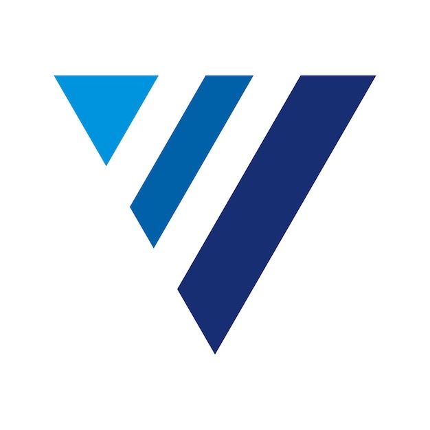 V triangle initial logo illustration