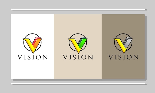 Дизайн логотипа v vision логотип можно использовать для бренда продукта и т. д.