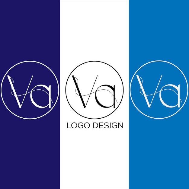 Vector va beginletter logo ontwerp