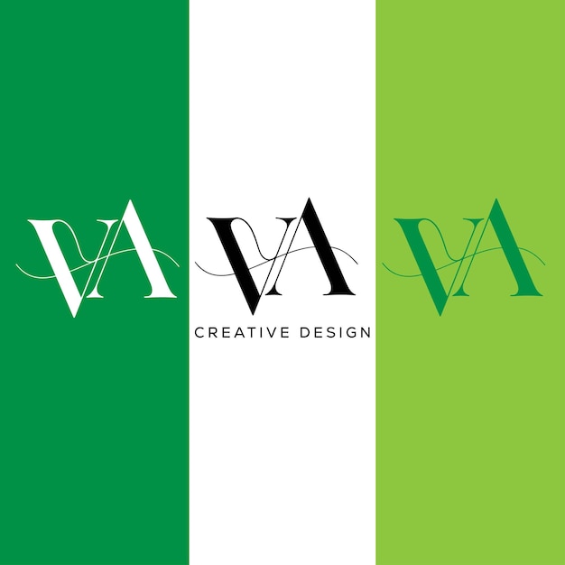 VA initial letter logo design