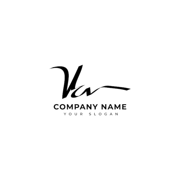 Va Initial signature logo vector design