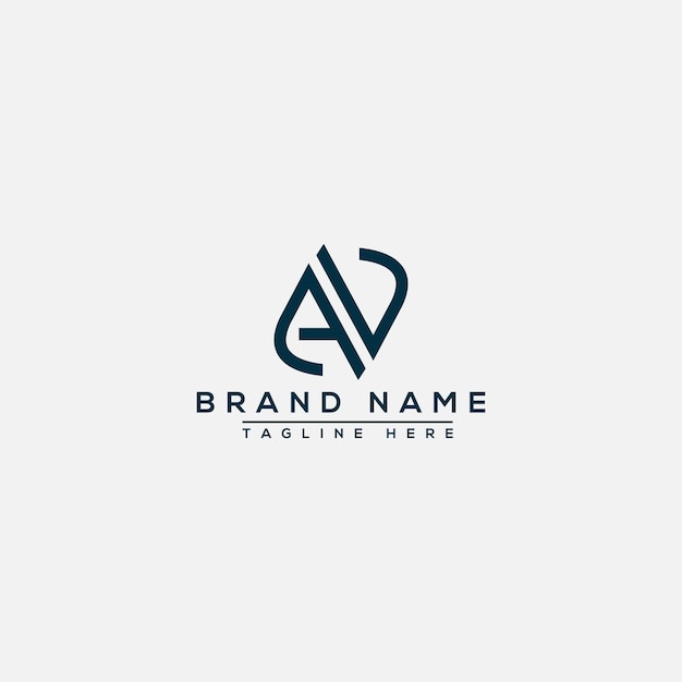 Логотип VA Design Template Vector Graphic Branding Element.