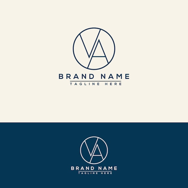 Vettore va logo design template vector graphic branding element.