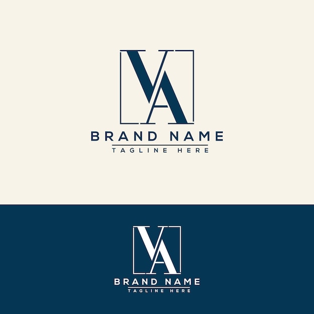 Vettore va logo design template vector graphic branding element.