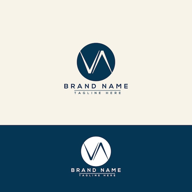 VA logo Ontwerp Template Vector Graphic Branding Element.