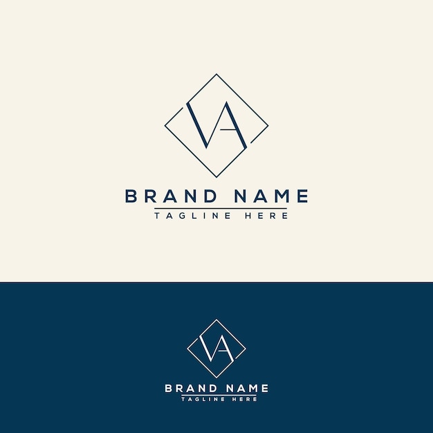 VA logo Ontwerp Template Vector Graphic Branding Element.