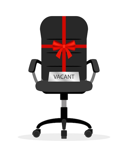 Sedia da ufficio vacante.