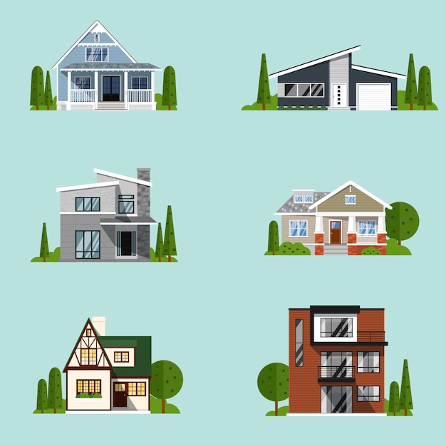 vacation houses in rural area set