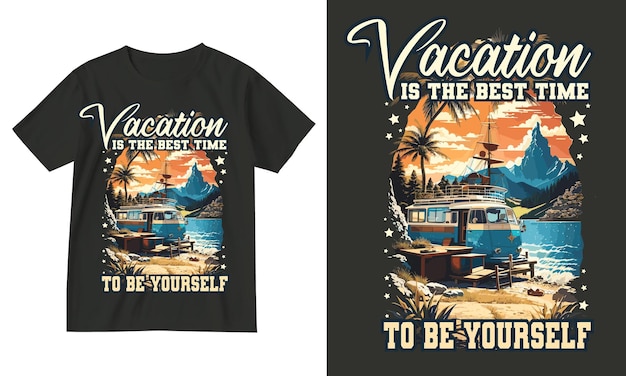 Vacation is the best timehawaii california summer holiday surfing paradise typography sport t shirt