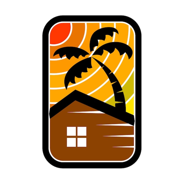 Vacation rent house Icon Illustration Brand Identity