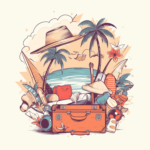 Vacation Suitcase Island