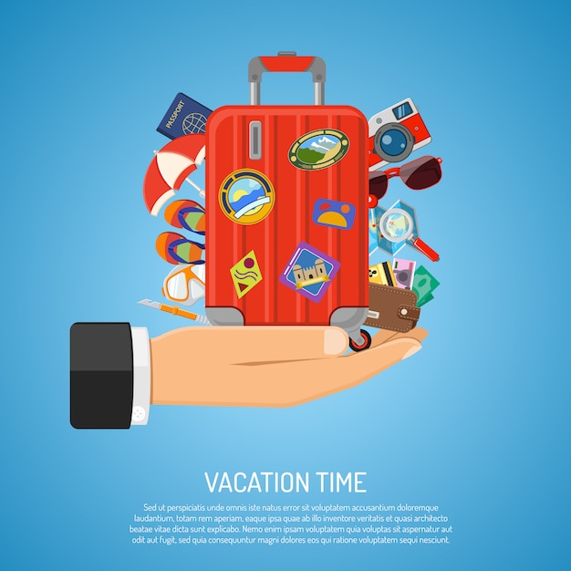Vector vacation and tourism concept