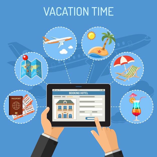 Vacation and tourism concept