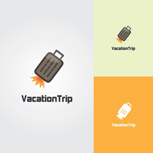 Vector vacation trip logo