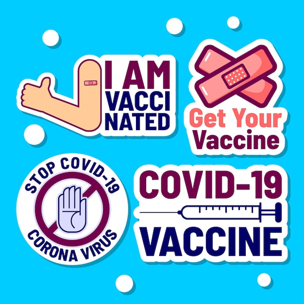 Vaccin en gevaccineerde sticker