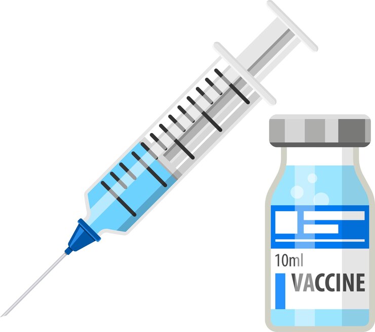 Vector vaccin en spuit