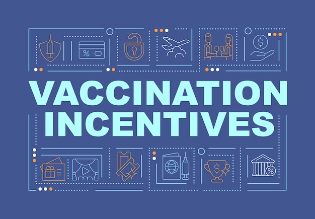 Vaccinatie bonussen woord concepten banner