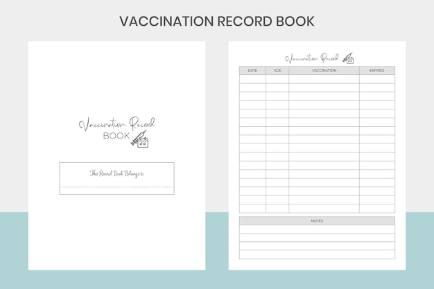 Vector vaccinatieboek kdp interior