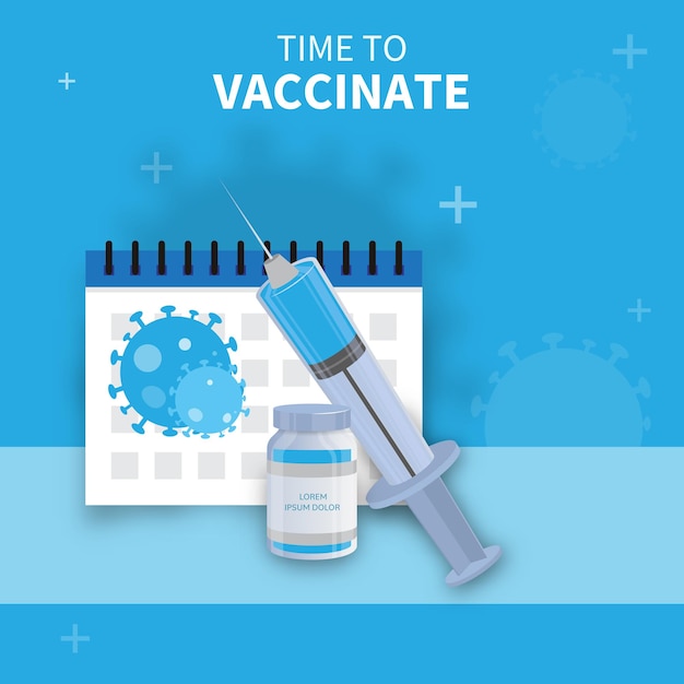 Vector vaccination concept from covid 19 protection.