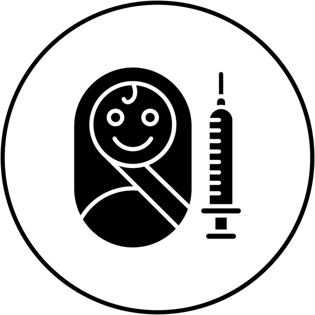 Vector vaccination icon vector image can be used for baby