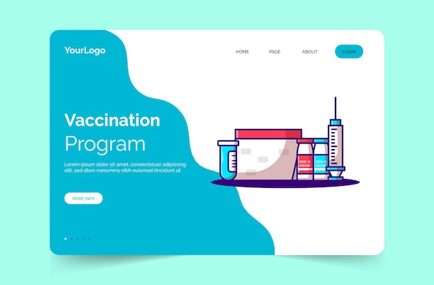 Vaccination landing page template