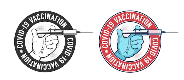 Vaccination vintage logo