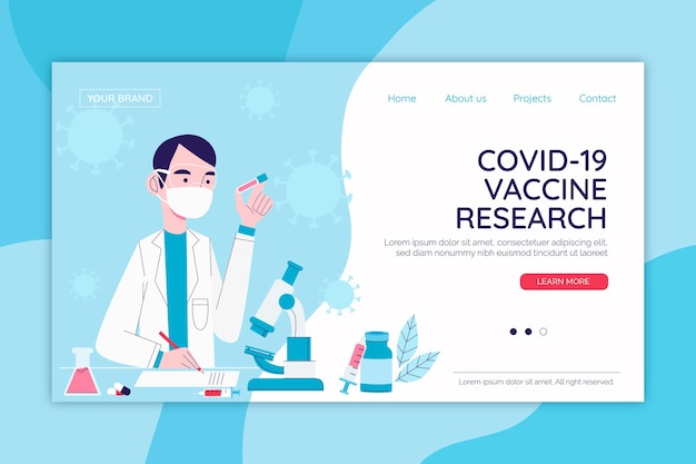 Vaccine development landing page