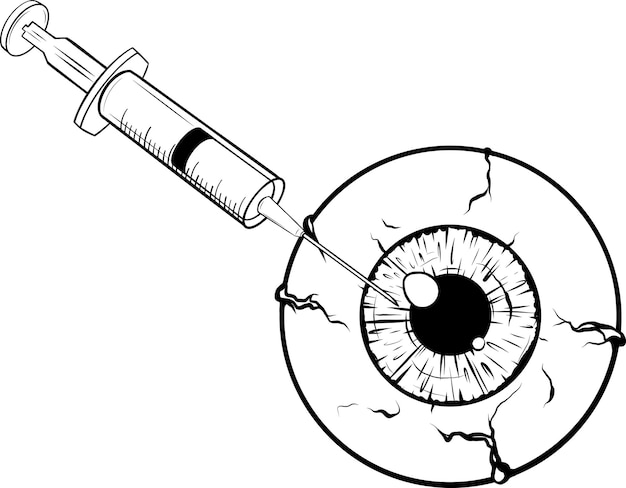 ワクチン注射器アイコン白い背景に分離された web デザインの概要ワクチン注射器ベクトル アイコン